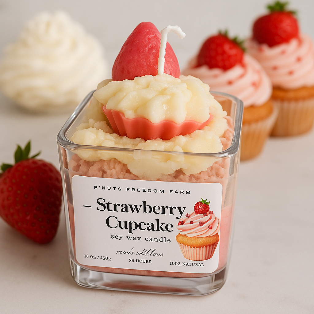 Strawberry Cupcake - Soy Wax Candle