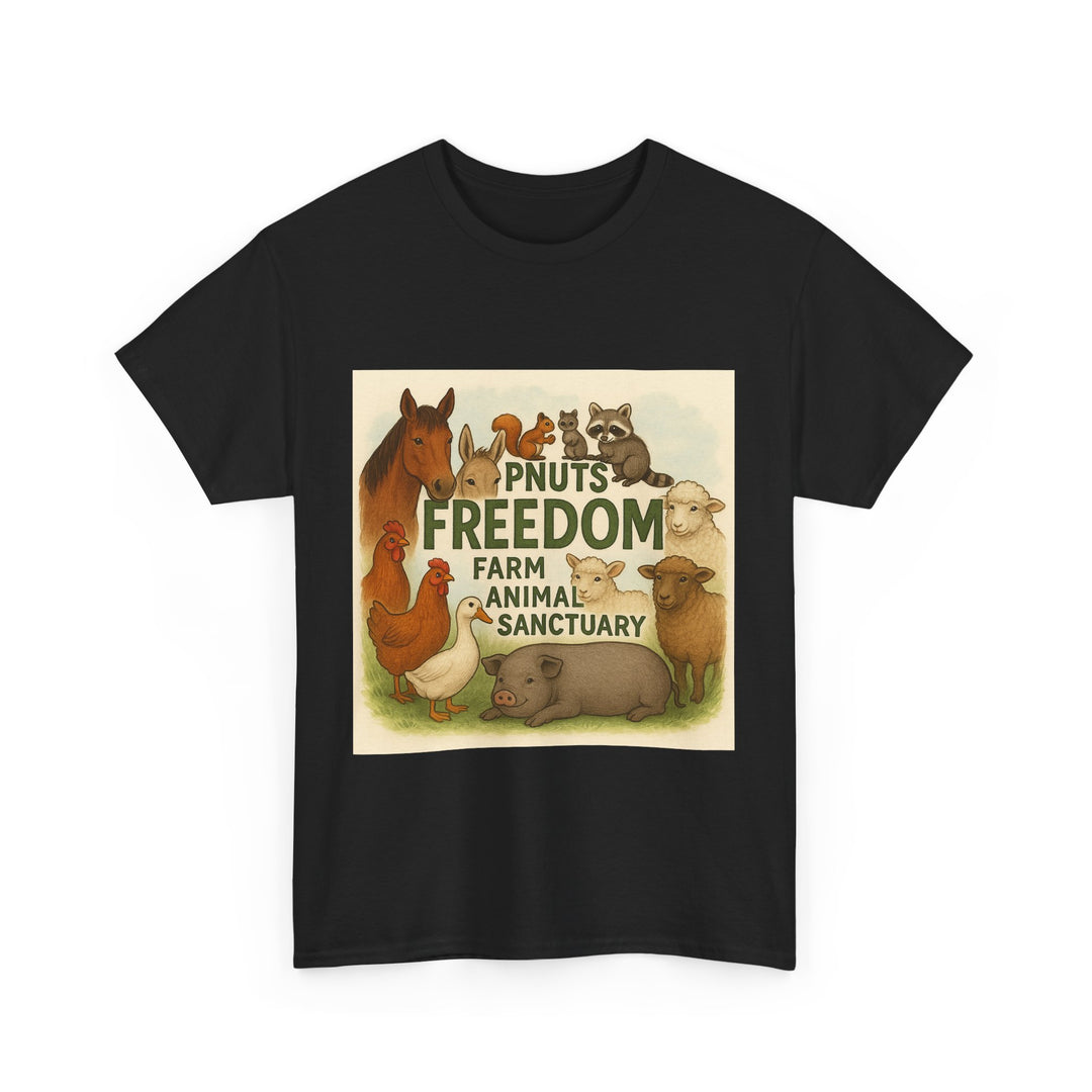 P'Nut's Freedom Farm Animals Unisex Heavy Cotton Tee