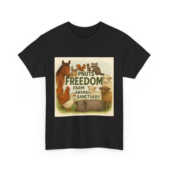 P'Nut's Freedom Farm Animals Unisex Heavy Cotton Tee