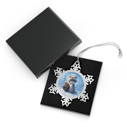 P'Nut & Fred Pewter Snowflake Ornament