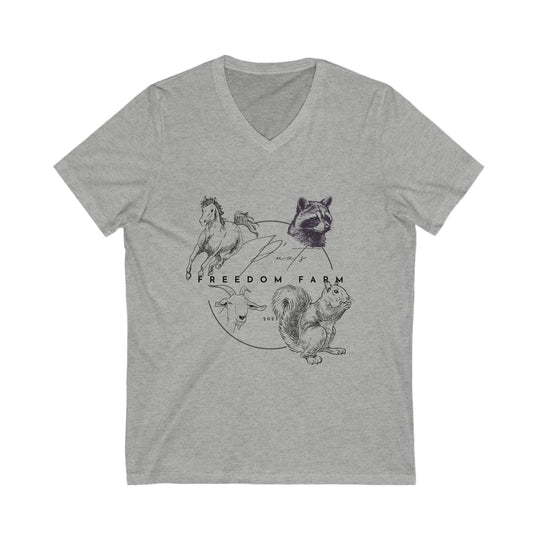 P'Nut's Freedom Farm Unisex V-Neck Tee