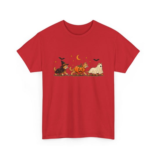 Halloween Costume Parade T-Shirt — Cute Witch, Pumpkin & Ghost Graphic Tee