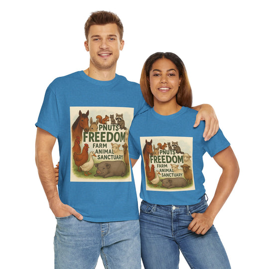 P'Nut's Freedom Farm Animals Unisex Heavy Cotton Tee
