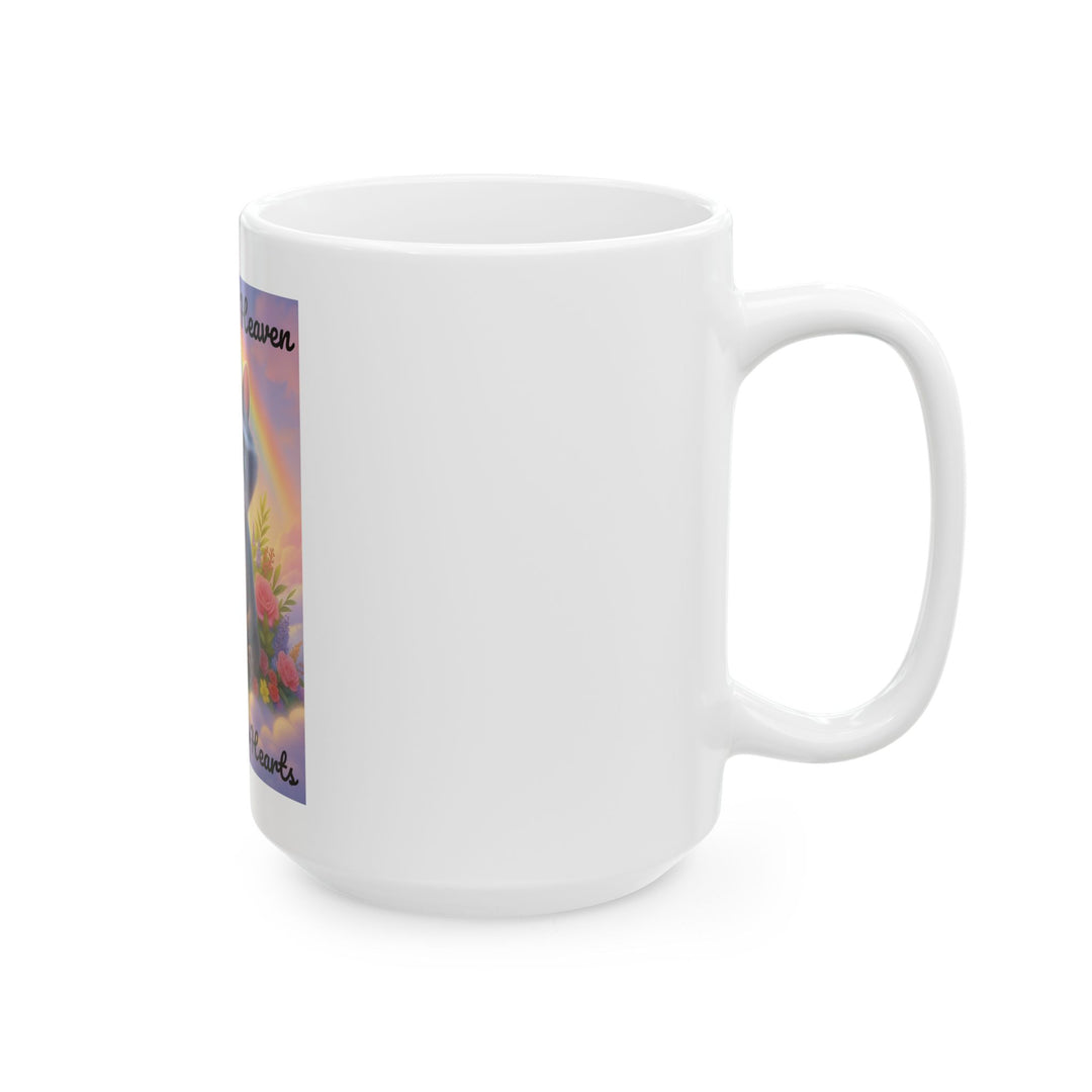 P'Nnut & Fred Memorial Ceramic Mug: One Year In Heaven, Forever In Our Hearts