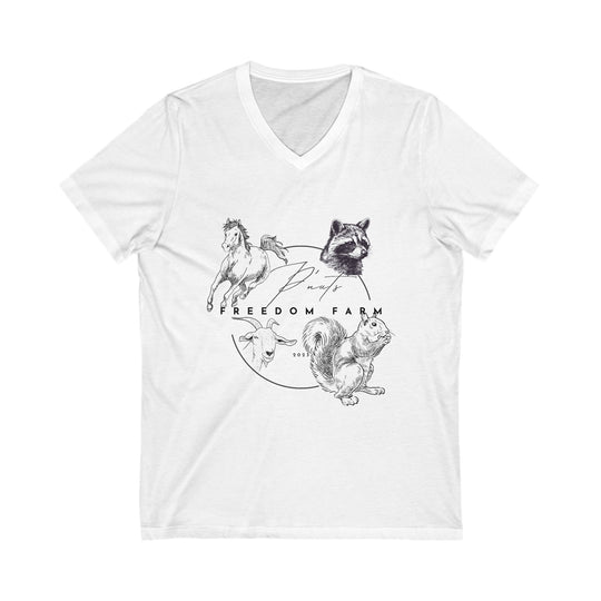 P'Nut's Freedom Farm Unisex V-Neck Tee