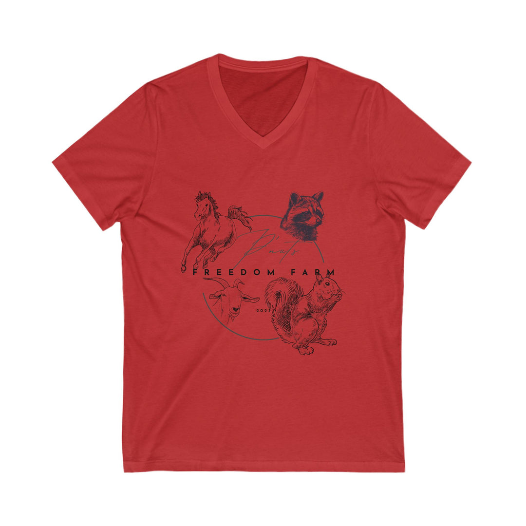 P'Nut's Freedom Farm Unisex V-Neck Tee