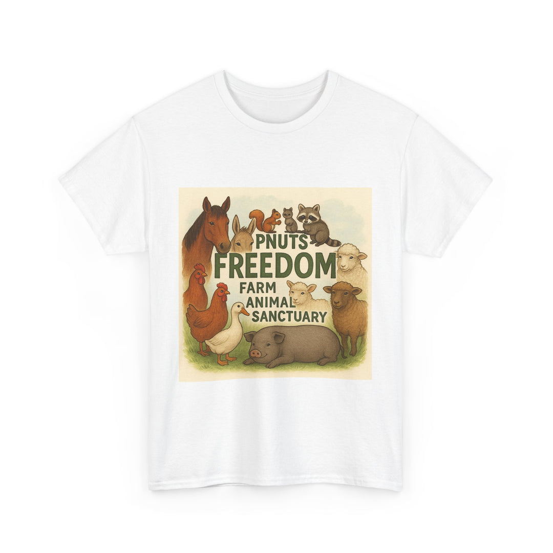 P'Nut's Freedom Farm Animals Unisex Heavy Cotton Tee