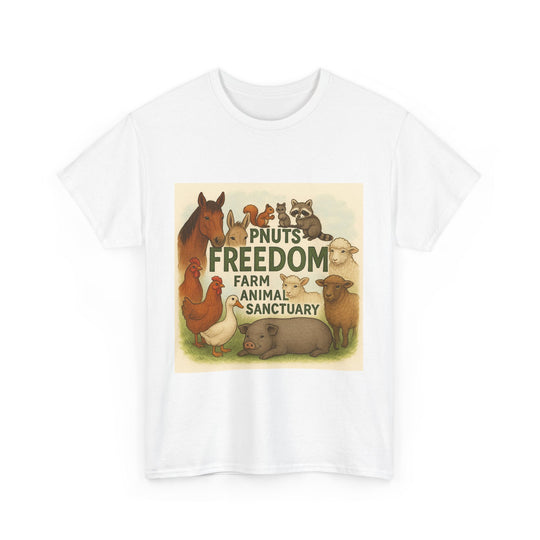 P'Nut's Freedom Farm Animals Unisex Heavy Cotton Tee