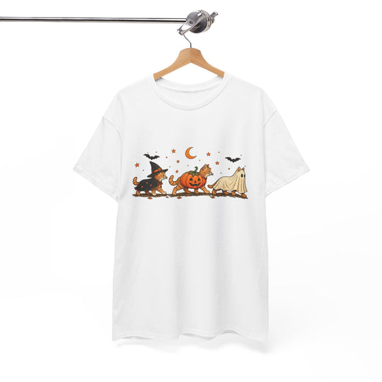 Halloween Costume Parade T-Shirt — Cute Witch, Pumpkin & Ghost Graphic Tee