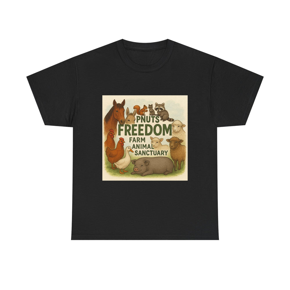 P'Nut's Freedom Farm Animals Unisex Heavy Cotton Tee