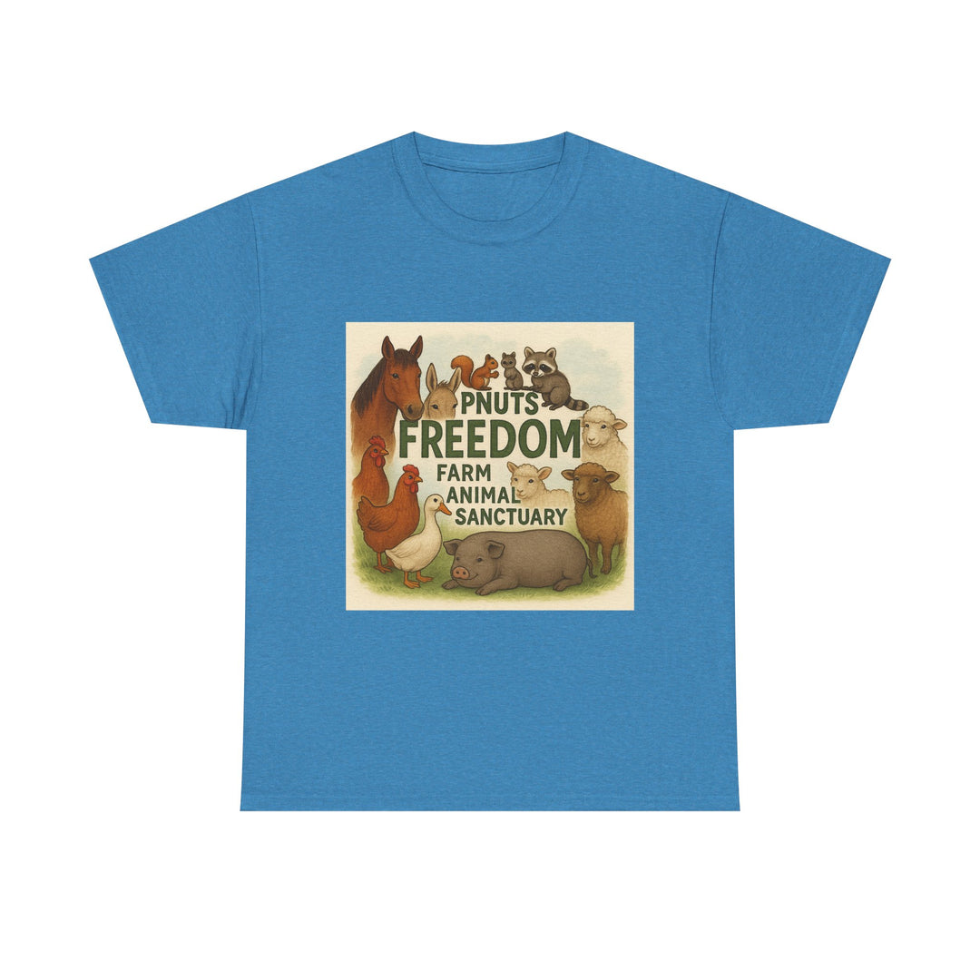 P'Nut's Freedom Farm Animals Unisex Heavy Cotton Tee