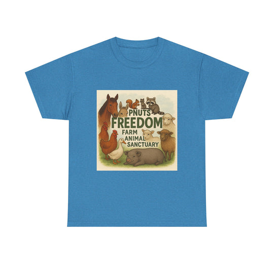 P'Nut's Freedom Farm Animals Unisex Heavy Cotton Tee