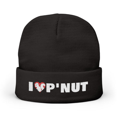 I ❤️ P'Nut Knit Beanie (White Print)