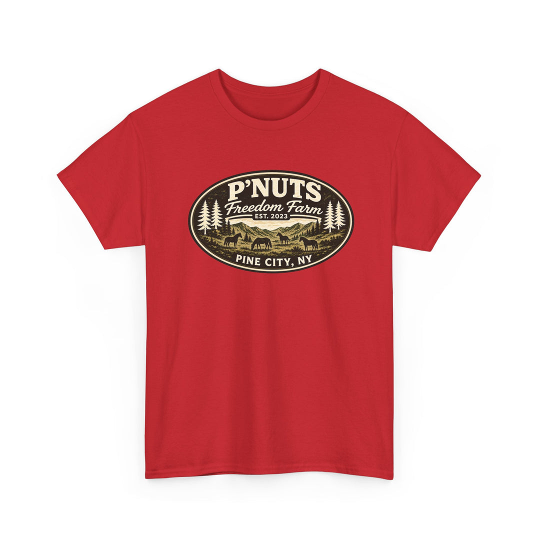 P'NUTS Freedom Farm Tee — Pine City, NY Vintage Farm Logo T-Shirt