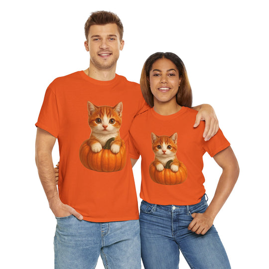 Fred in a Pumpkin Tee, Fall T-Shirt