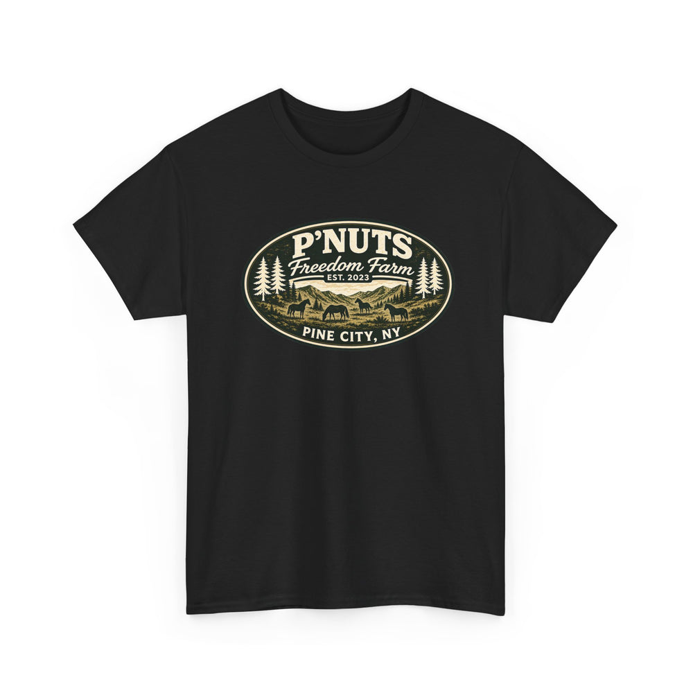 P'NUTS Freedom Farm Tee — Pine City, NY Vintage Farm Logo T-Shirt