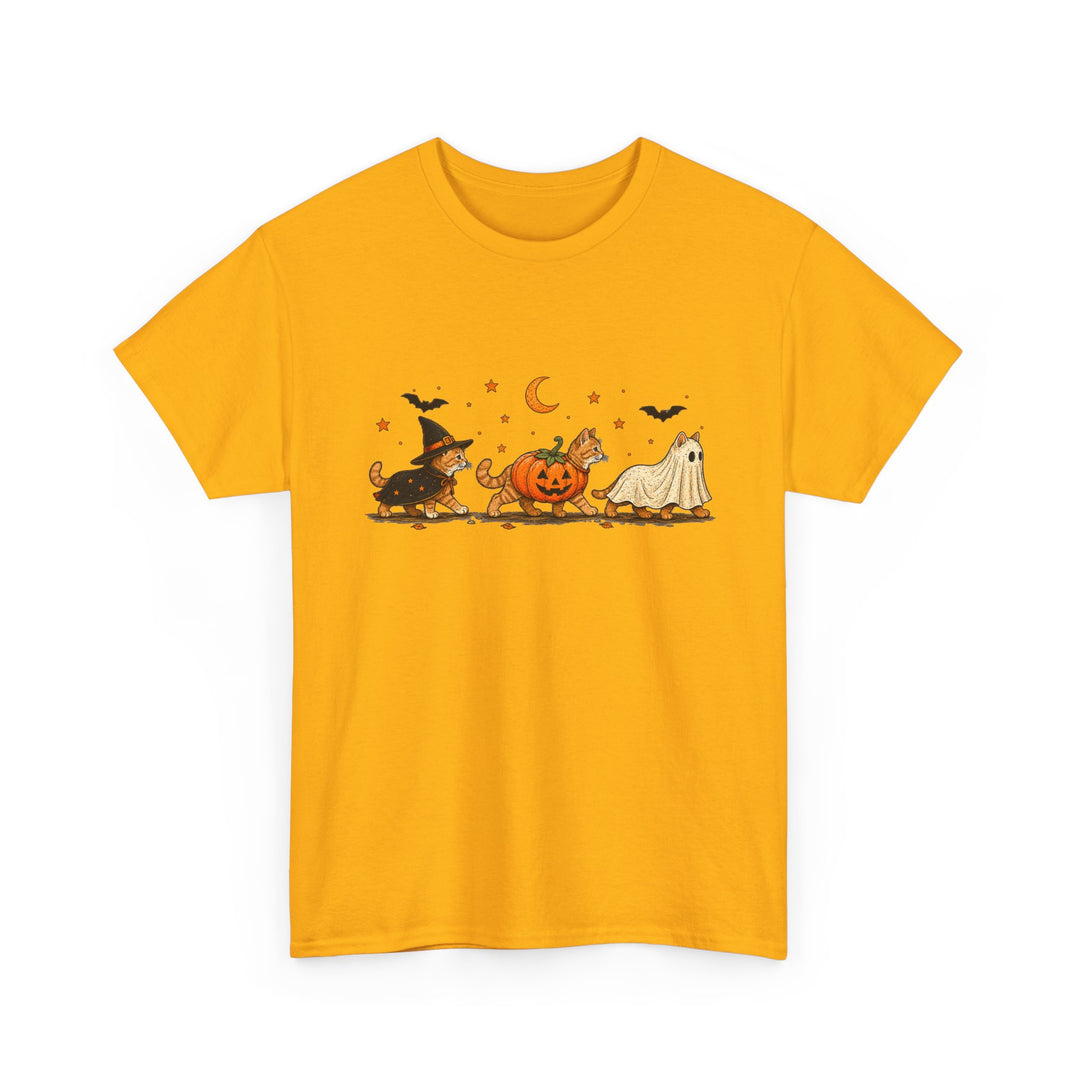 Halloween Costume Parade T-Shirt — Cute Witch, Pumpkin & Ghost Graphic Tee
