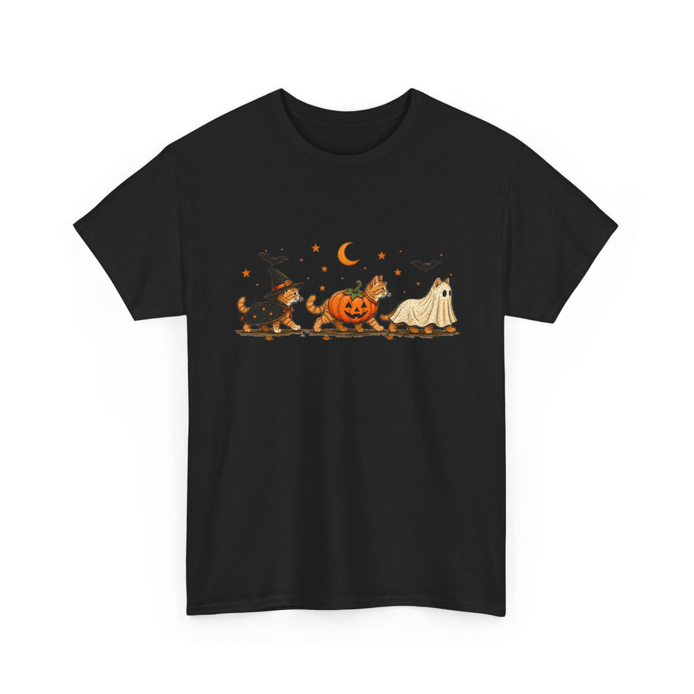Halloween Costume Parade T-Shirt — Cute Witch, Pumpkin & Ghost Graphic Tee