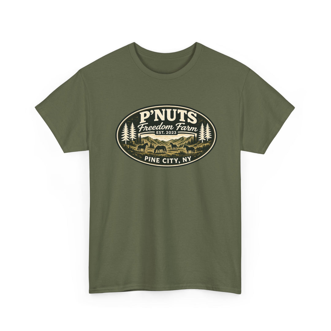 P'NUTS Freedom Farm Tee — Pine City, NY Vintage Farm Logo T-Shirt