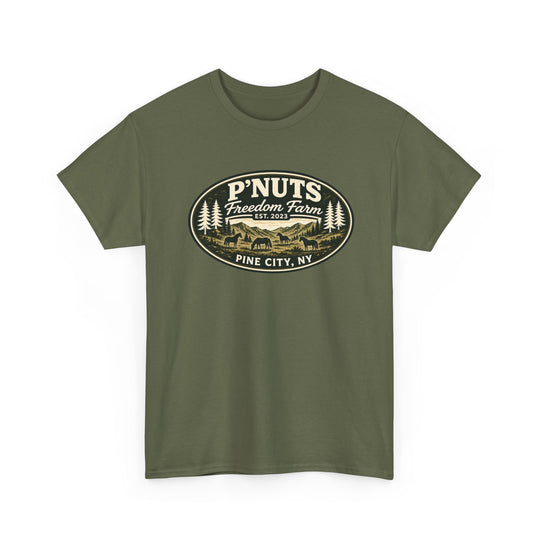 P'NUTS Freedom Farm Tee — Pine City, NY Vintage Farm Logo T-Shirt