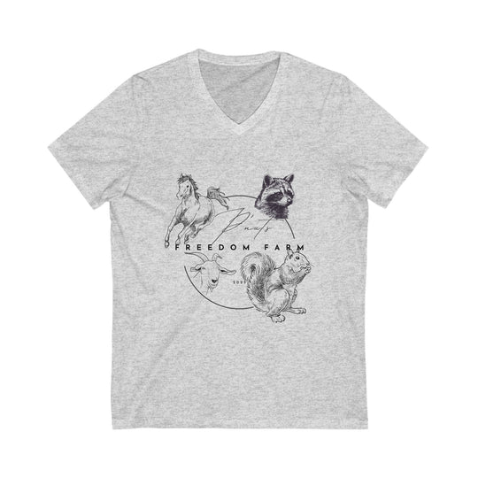 P'Nut's Freedom Farm Unisex V-Neck Tee