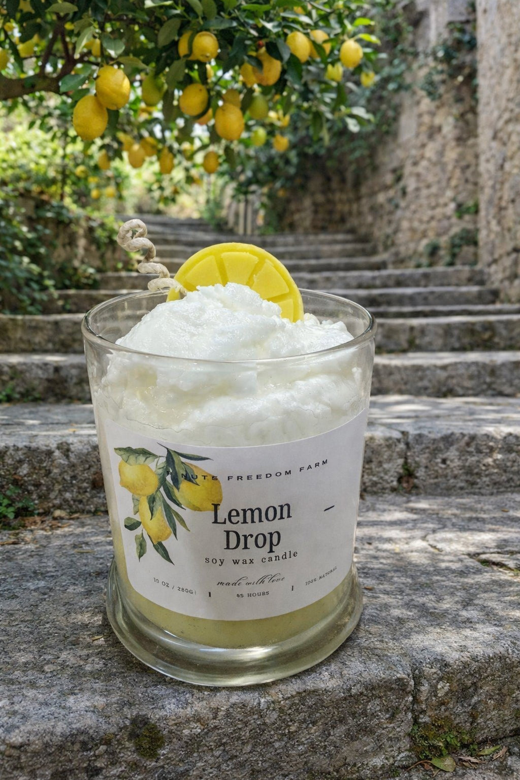 Handmade Lemon Drop Soy Wax Candle 🍋
