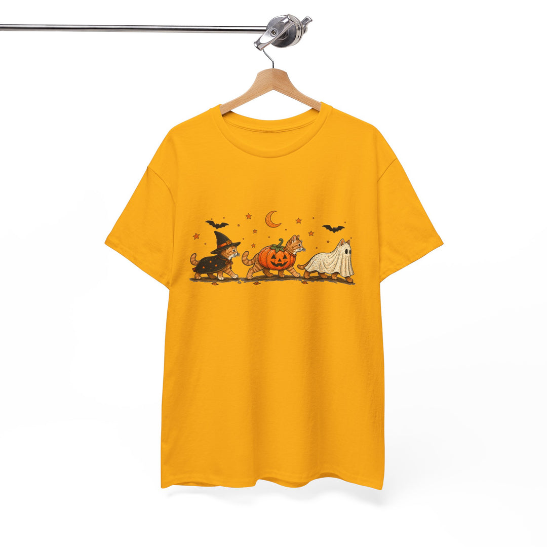 Halloween Costume Parade T-Shirt — Cute Witch, Pumpkin & Ghost Graphic Tee