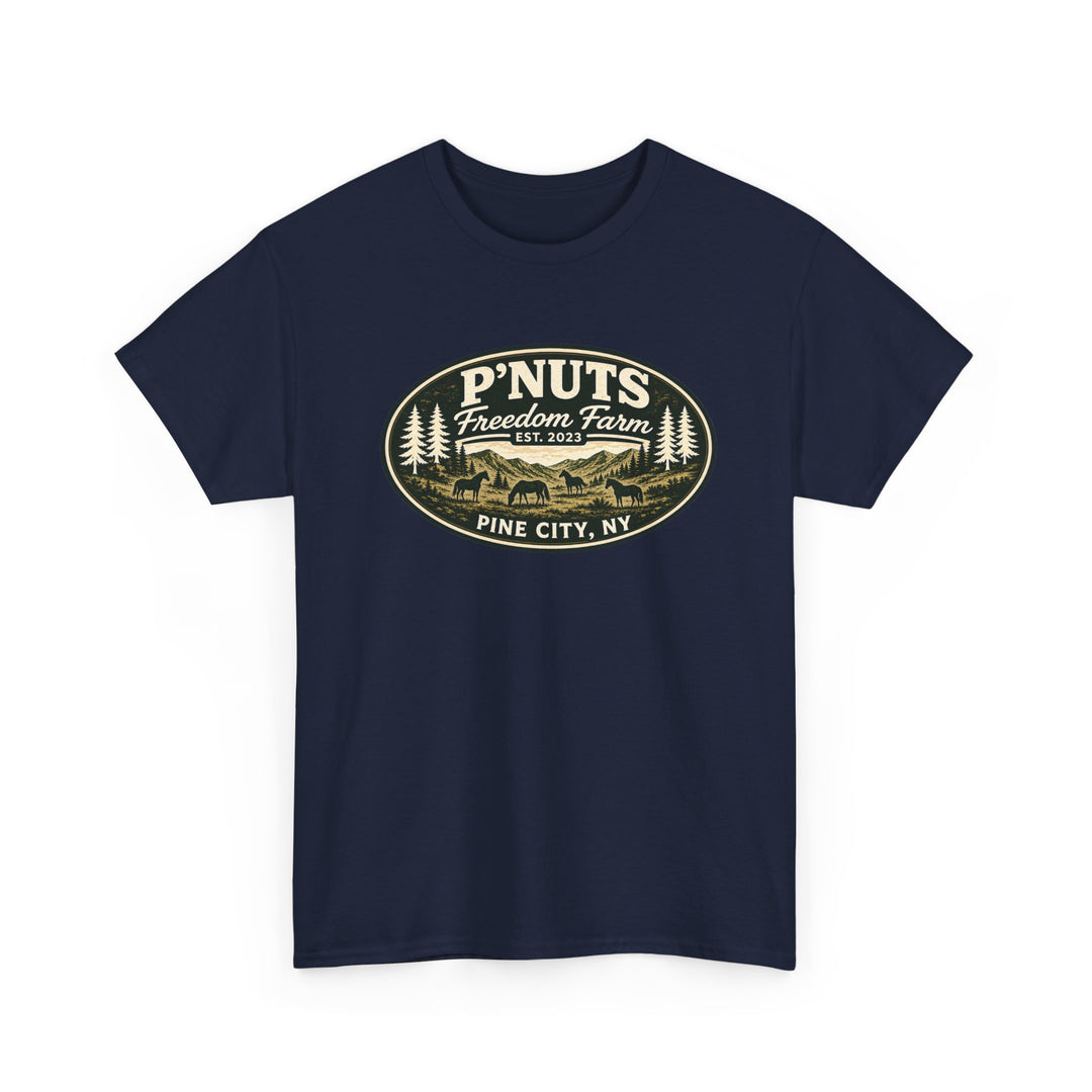P'NUTS Freedom Farm Tee — Pine City, NY Vintage Farm Logo T-Shirt