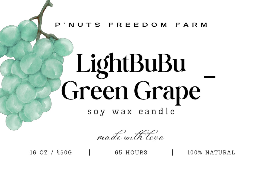LightBuBu Green Grape - Soy Wax Candle